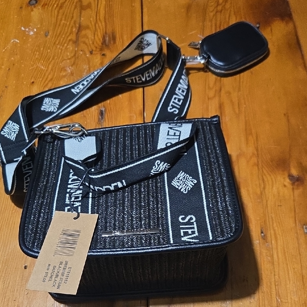 Nwt Steve Madden Black  Crossbody Bag